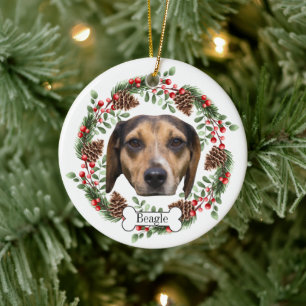 beagle dog Personalised Pet Ornament