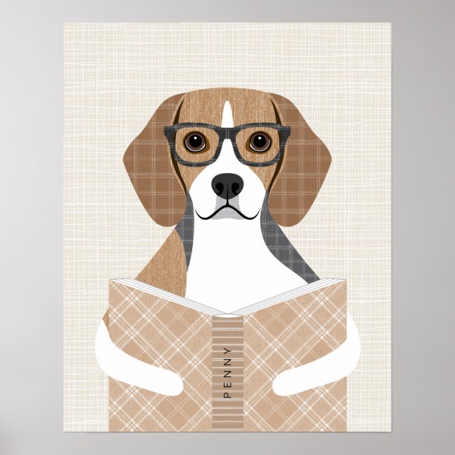 Beagle Dog Personalised Print (Front)