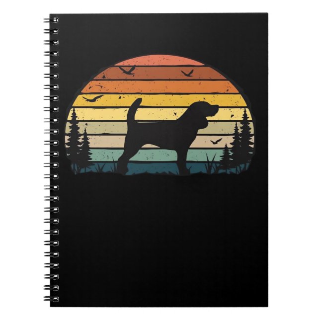 Beagle Dog Retro Vintage Classic T-Shirt Notebook (Front)
