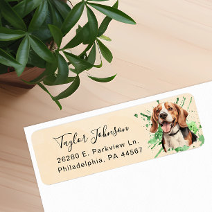 Beagle Dog Return Address Label
