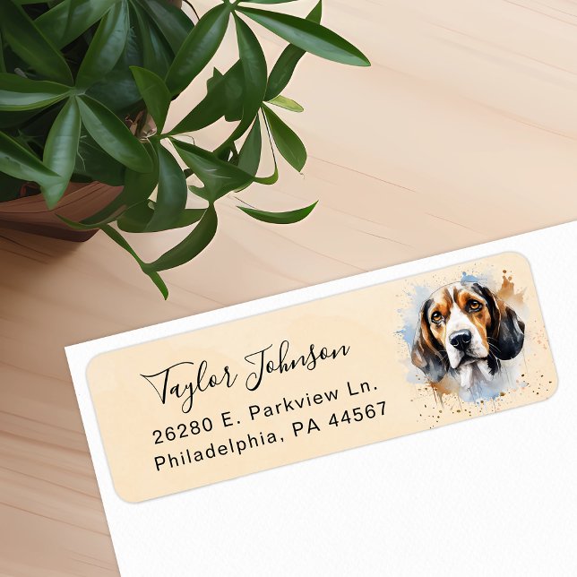Beagle Dog Return Address Label (Creator Uploaded)