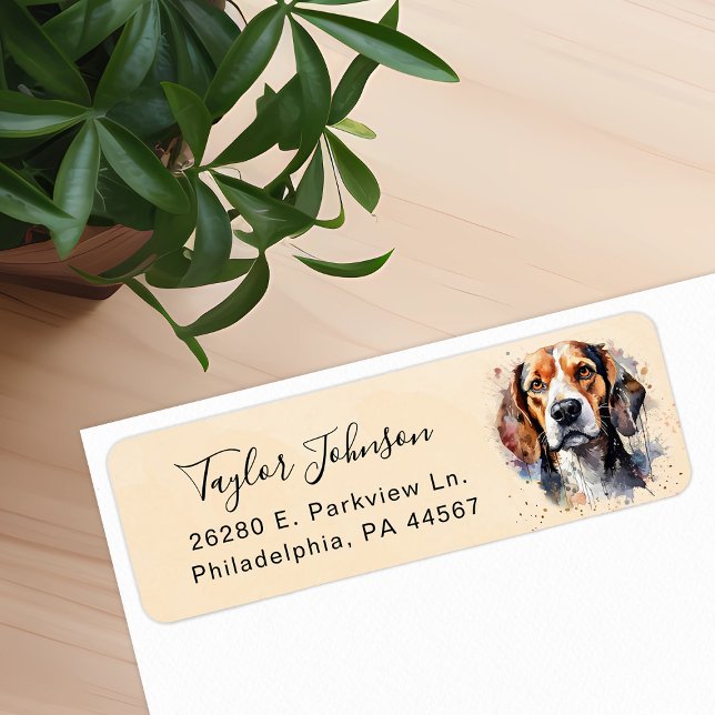 Beagle Dog Return Address Label (Creator Uploaded)