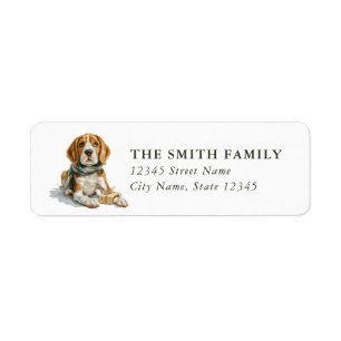 Beagle Dog Return Address Labels