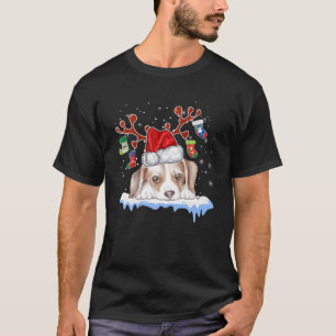 Beagle Dog Santa Hat Christmas Pyjamas Xmas Family T-Shirt
