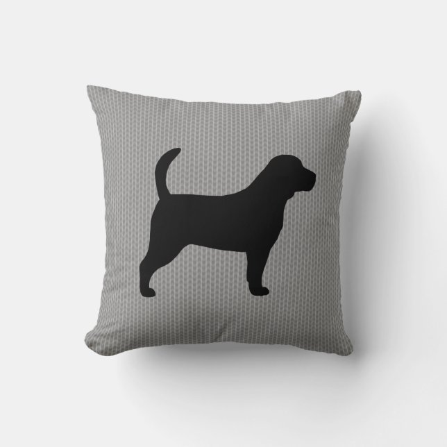 Beagle Dog Silhouette Decorative Cushion (Front)