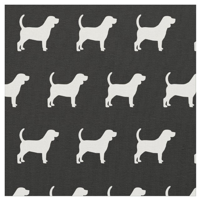 Beagle Dog Silhouette Pet Fabric (Close Up)