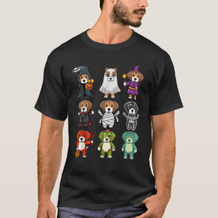 Beagle Dog Spooky Boo Jee Horror Pumpkin Beagle Ha T-Shirt