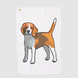 Beagle Dog T Shirt Golf Towel