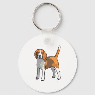 Beagle Dog T Shirt Key Ring
