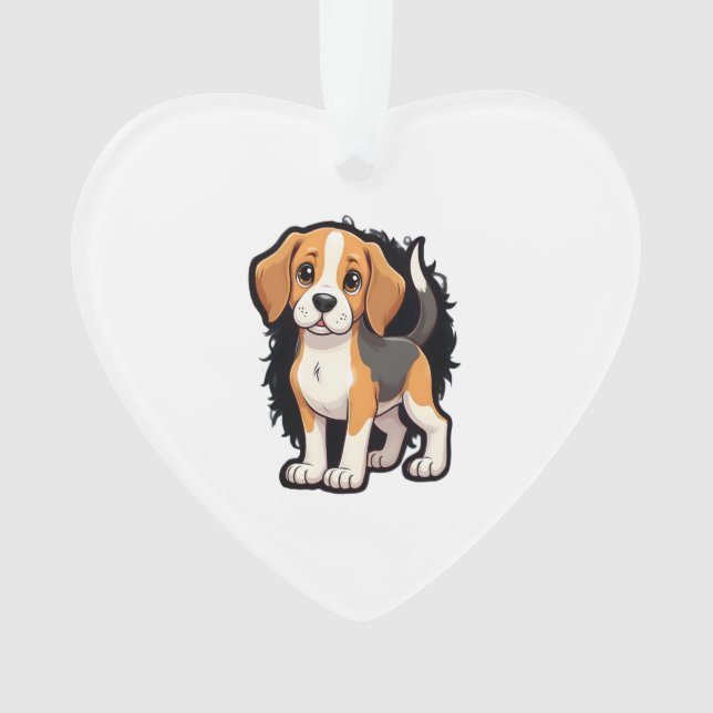Beagle Dog T Shirt Ornament (Front)