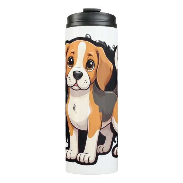 Beagle Dog T Shirt Thermal Tumbler (Front)