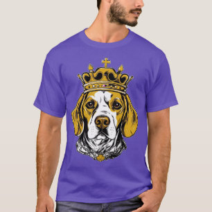 Beagle Dog wearing a crown illustration T-Shirt