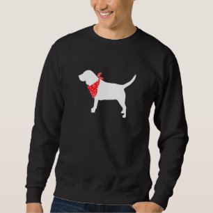 Beagle Dog Wearing Red Bandanna Sweatshirt