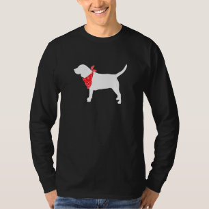 Beagle Dog Wearing Red Bandanna T-Shirt
