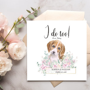 Beagle Dog Wedding Cocktail Napkins