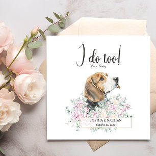Beagle Dog Wedding Cocktail Napkins