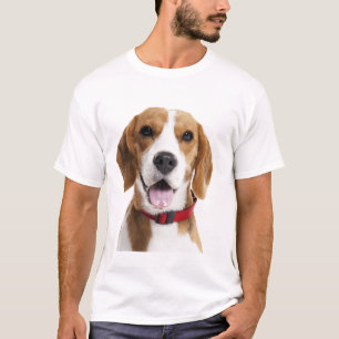 Beagle Dog with Red Collar T-Shirt