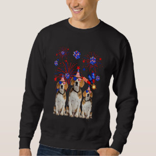 Beagle Dogs American Flag Happy 4th Of July Sweatshirt