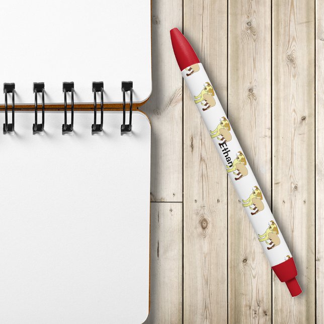 Beagle Drawing Personalised Black Ink Pen (Creator Uploaded)