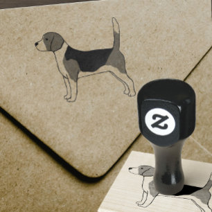 Beagle Drawing Rubber Stamp