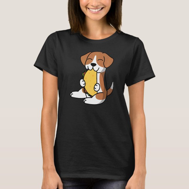 Beagle Eating A Taco Dog   T-Shirt (Front)