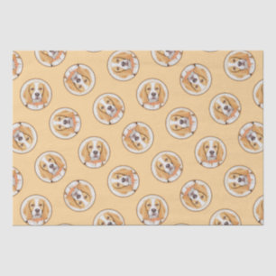 Beagle English Painting Tri Tricolor Cute Dog Art Tissue Paper