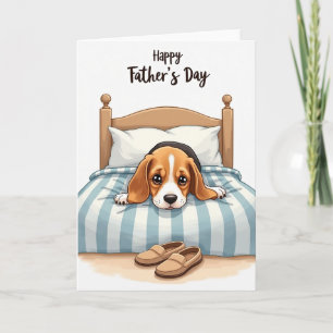 Beagle Fathers Day Expectation Card