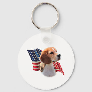 Beagle Flag Key Ring