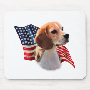 Beagle Flag Mouse Pad