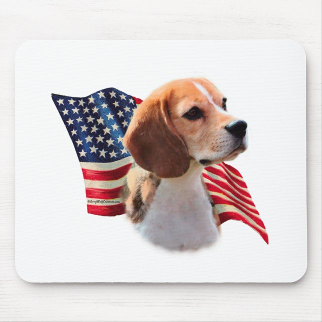 Beagle Flag Mouse Pad (Front)
