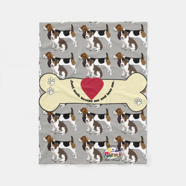 Beagle Fleece Blanket (Front)
