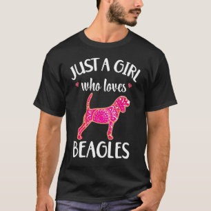 Beagle For Women Just A Girl Who Loves Beagles Mum T-Shirt