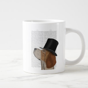 Beagle, Formal Hound and Hat Large Coffee Mug
