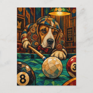 Beagle, Geometric Mosaic Postcard