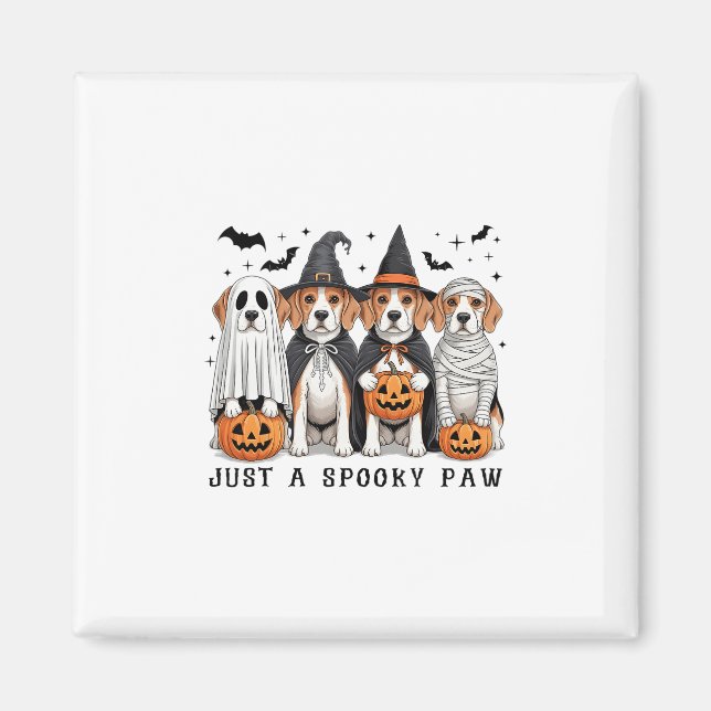 Beagle Ghost Cute Dog Halloween Thanksgiving  Magnet (Front)