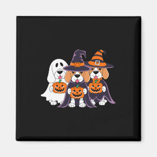 Beagle Ghost Pumpkin Halloween Design For Dog Love Magnet