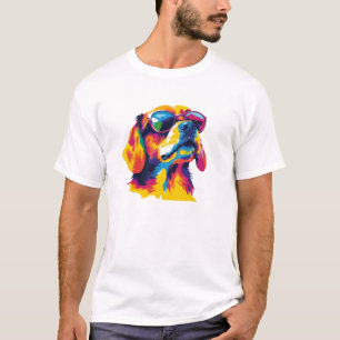 Beagle Glasses Illustration Watercolour Painting T-Shirt