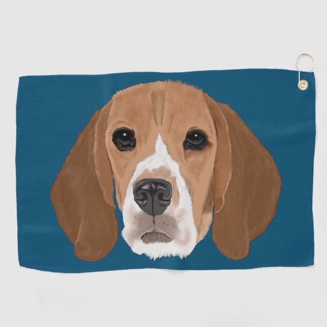 Beagle Golf Towel (Horizontal)
