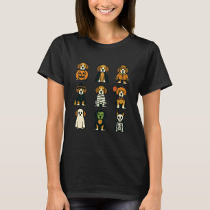 Beagle Halloween Costume Funny Scary Dog Ghost Wit T-Shirt
