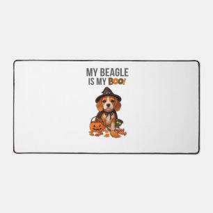 Beagle Halloween Costume  My Beagle is My Boo Dog  Desk Mat