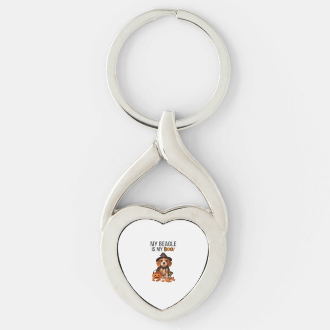 Beagle Halloween Costume  My Beagle is My Boo Dog  Key Ring (Front)