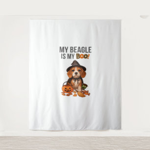 Beagle Halloween Costume  My Beagle is My Boo Dog  Tapestry