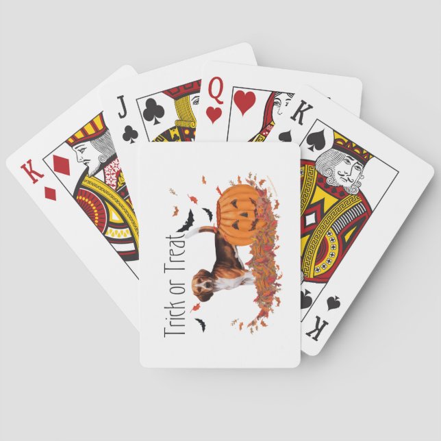 Beagle Halloween Playing Cards (Back)
