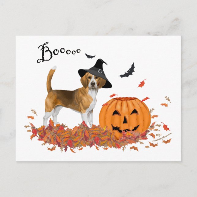 Beagle Halloween Postcard (Front)