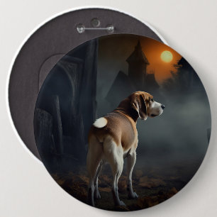 Beagle Halloween Scary 6 Cm Round Badge
