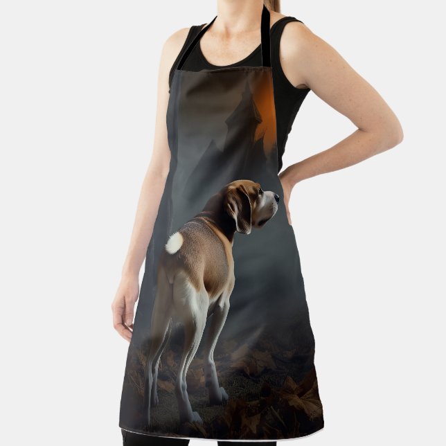 Beagle Halloween Scary  Apron (Insitu)
