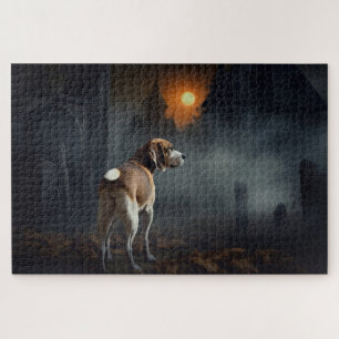 Beagle Halloween Scary  Jigsaw Puzzle