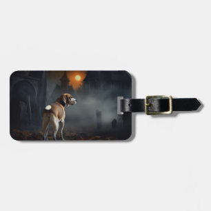 Beagle Halloween Scary Luggage Tag