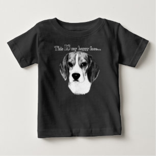 Beagle Happy Face; Happy Beagle; Grumpy Beagle Baby T-Shirt