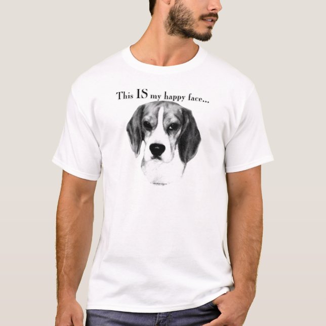 Beagle Happy Face T-Shirt (Front)